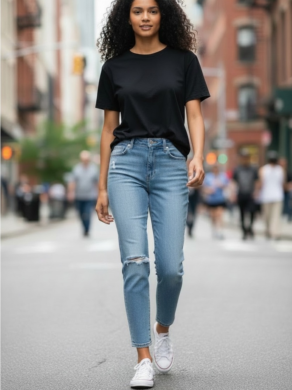 Aritzia Denim Forum Lola High Rise Skinny Crop Distressed Jeans size 28